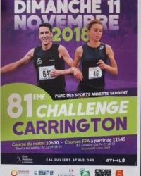 Cross Carrington du 11 novembre 2018 à Louviers. Pas de cours samedi 10 novembre.